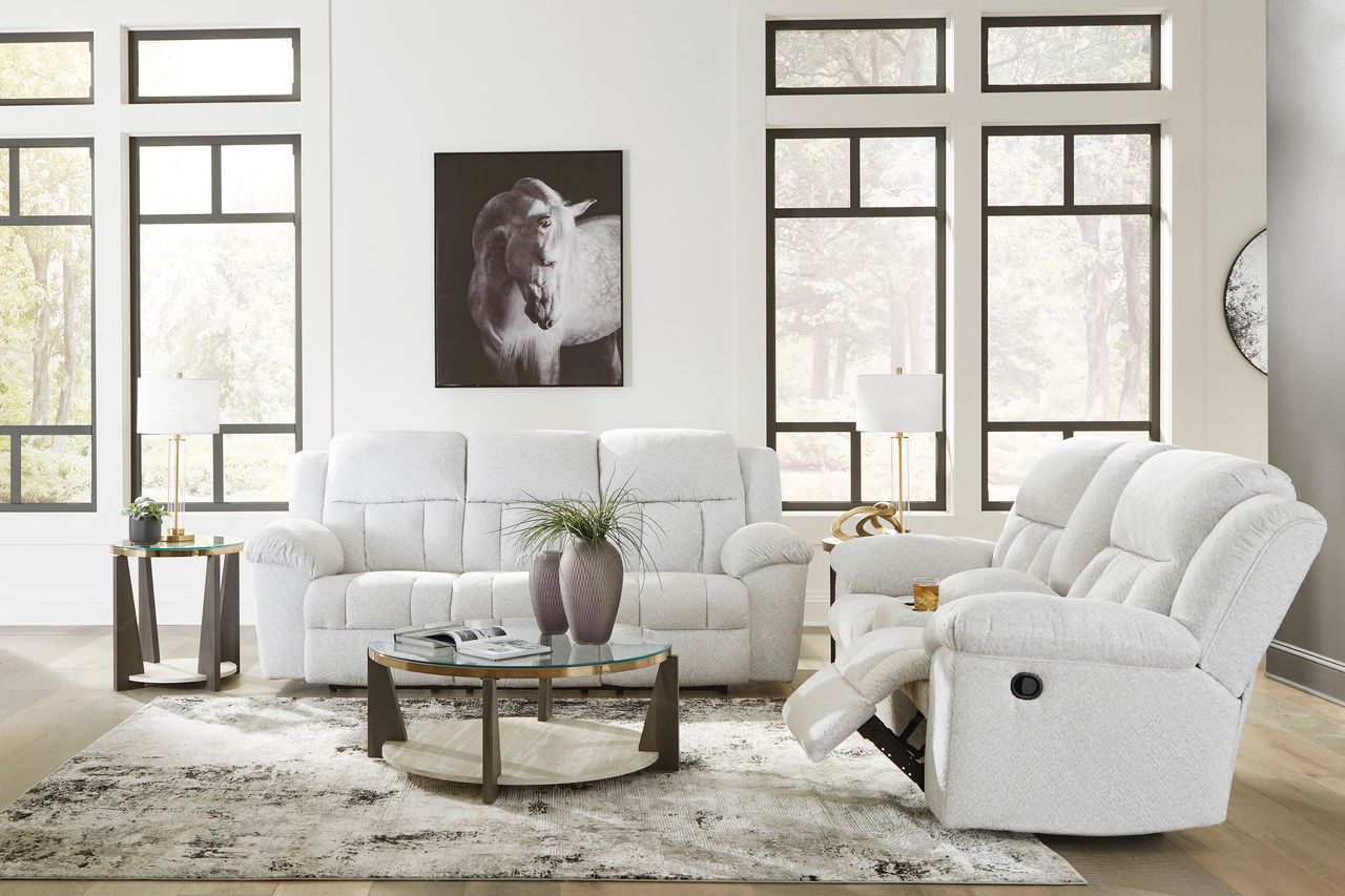 Frohn Reclining Sofa In Snow 3740588
