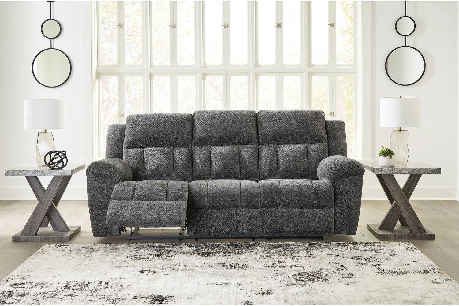Frohn Reclining Sofa In Graphite 3740688