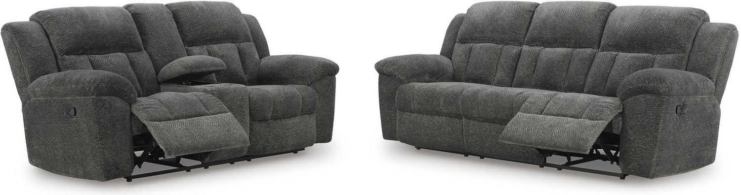 Frohn Reclining Sofa In Graphite 3740688