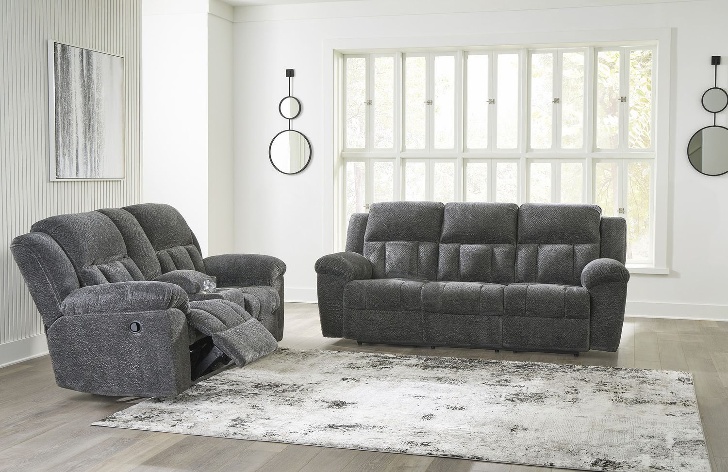 Frohn Reclining Sofa In Graphite 3740688