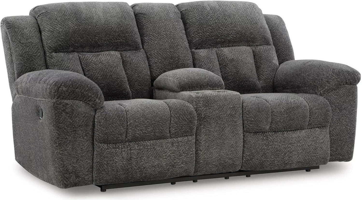 Frohn Reclining Loveseat with Console In Graphite 3740694