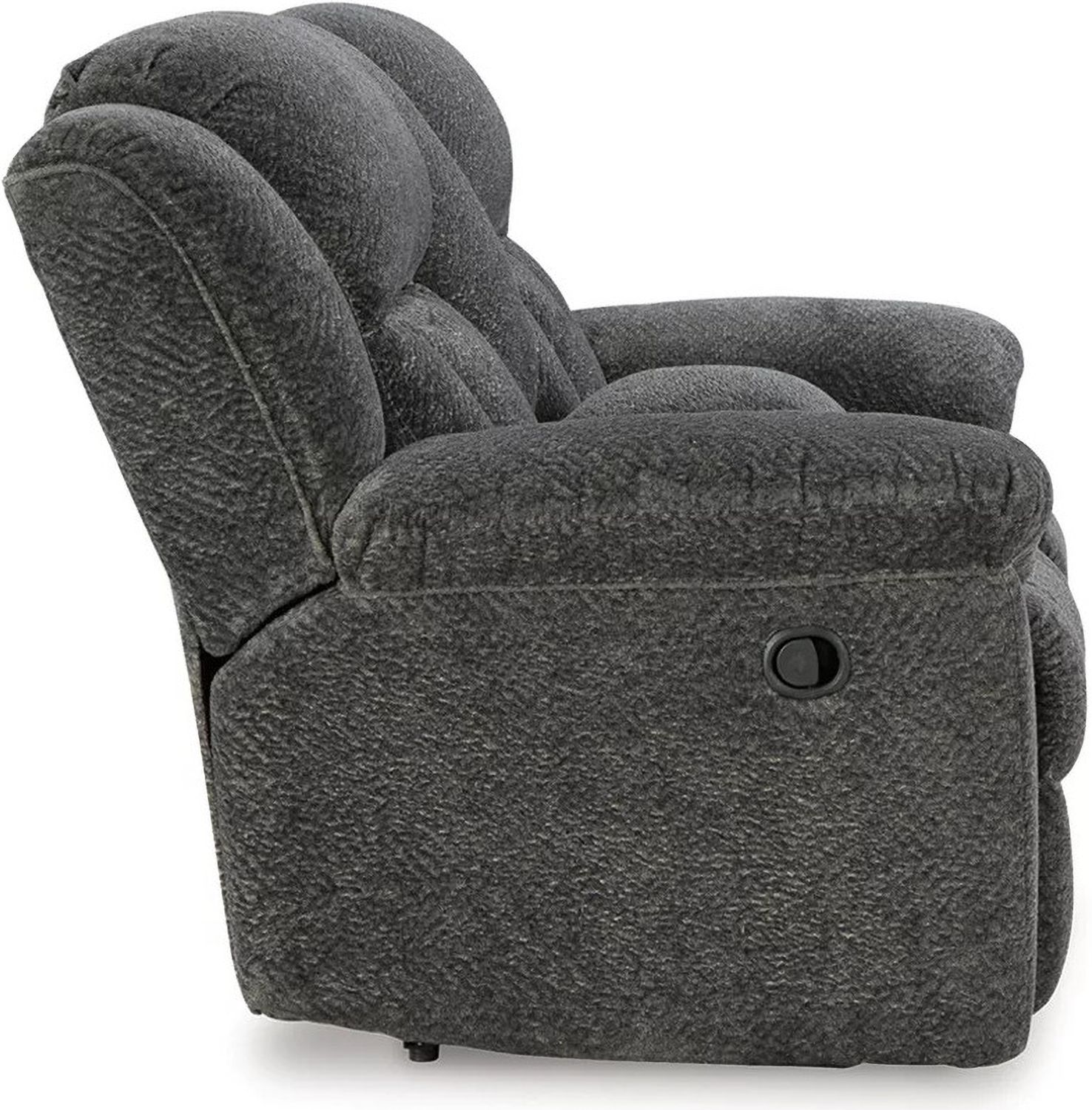 Frohn Reclining Loveseat with Console In Graphite 3740694