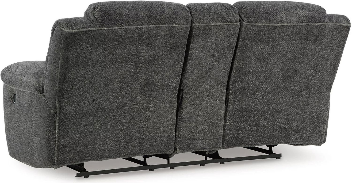 Frohn Reclining Loveseat with Console In Graphite 3740694