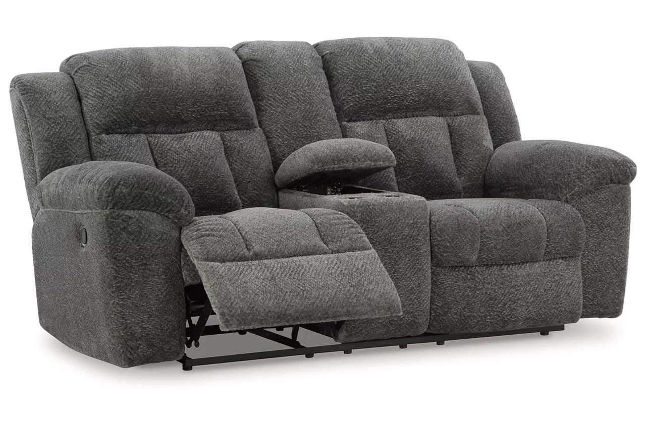 Frohn Reclining Living Room Set In Graphite 37406U3