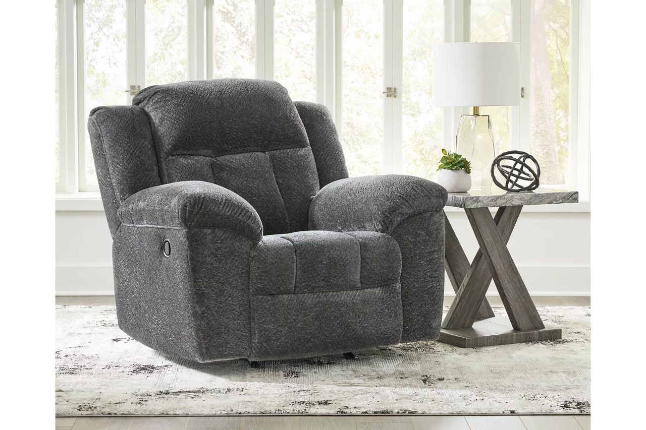 Frohn Reclining Living Room Set In Graphite 37406U3