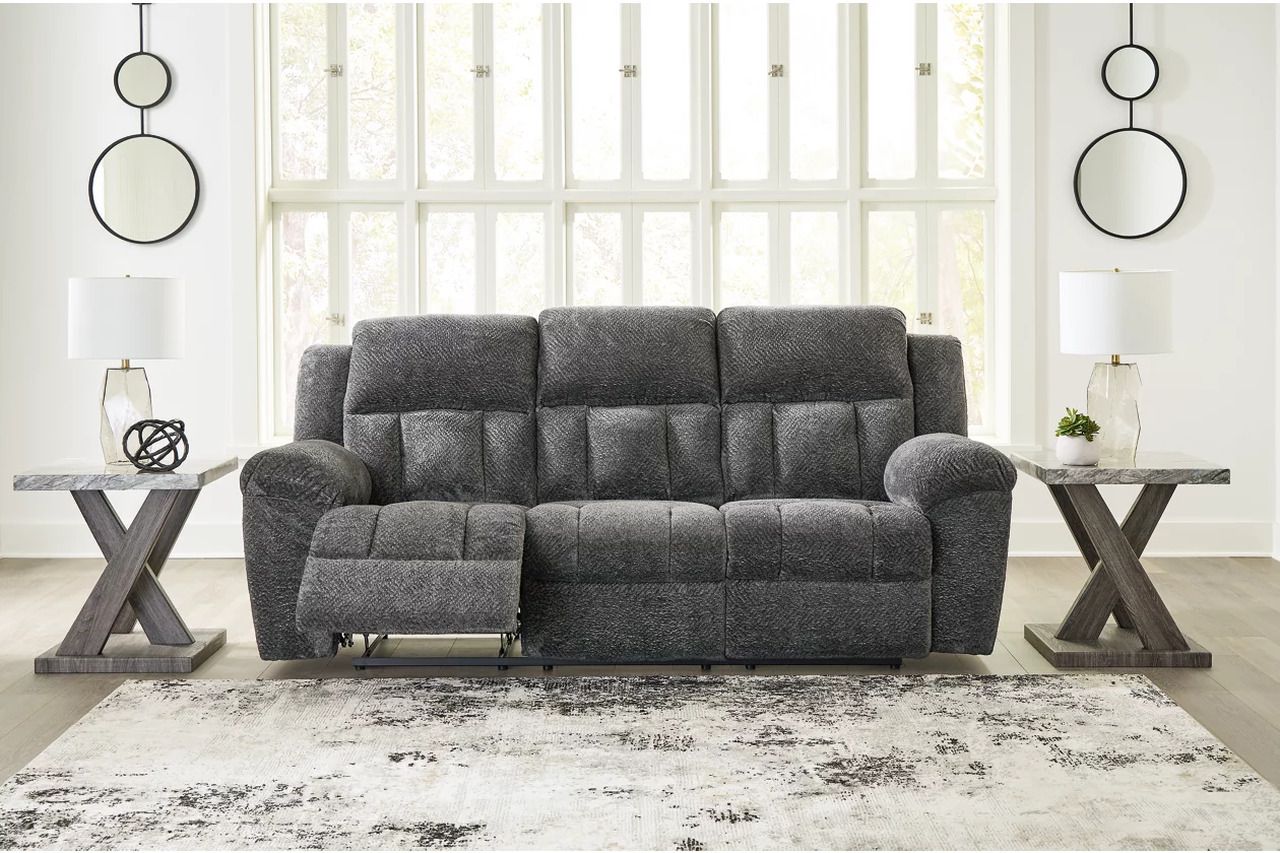 Frohn Reclining Living Room Set In Graphite 37406U3