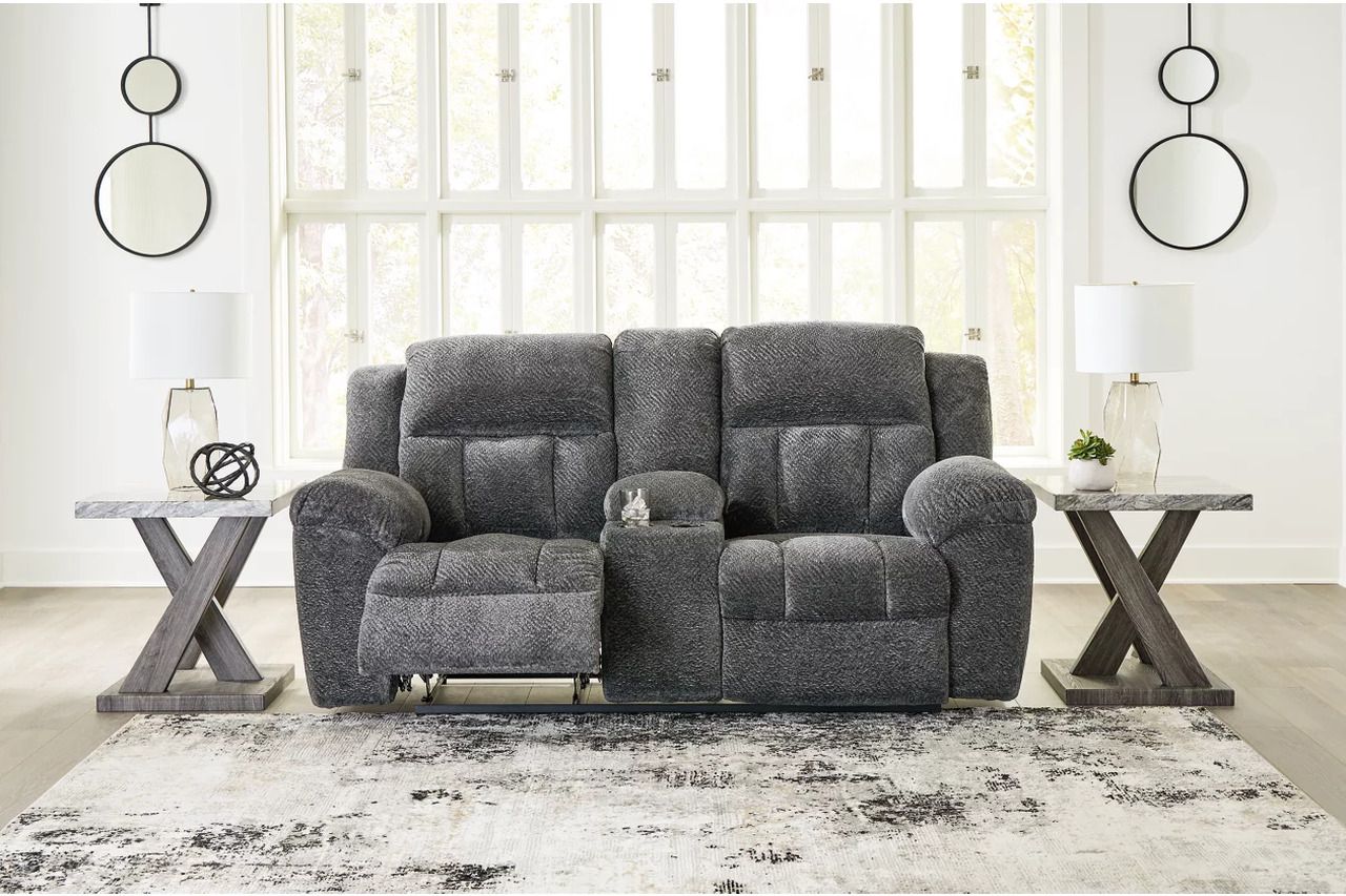 Frohn Reclining Living Room Set In Graphite 37406U3