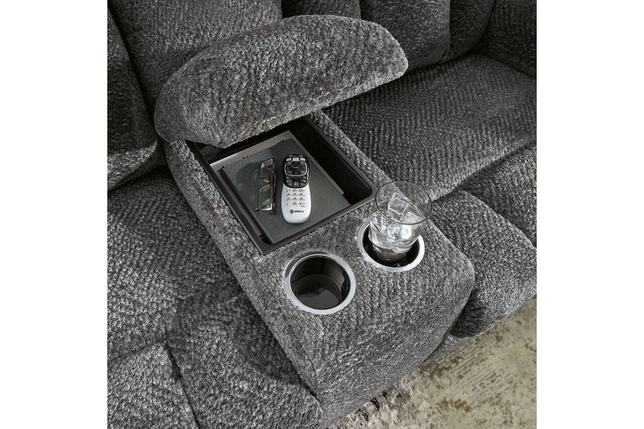 Frohn Reclining Living Room Set In Graphite 37406U3