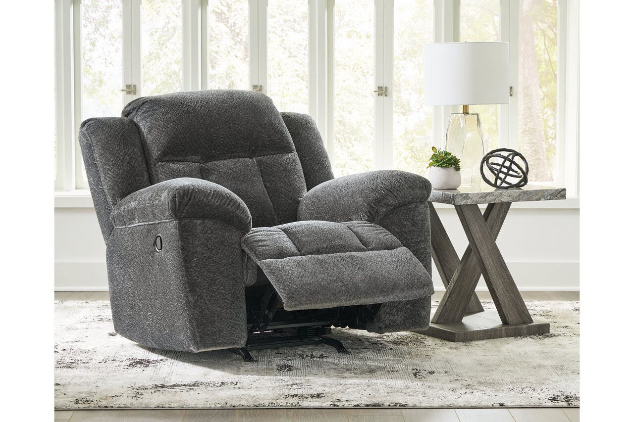 Frohn Reclining Living Room Set In Graphite 37406U3