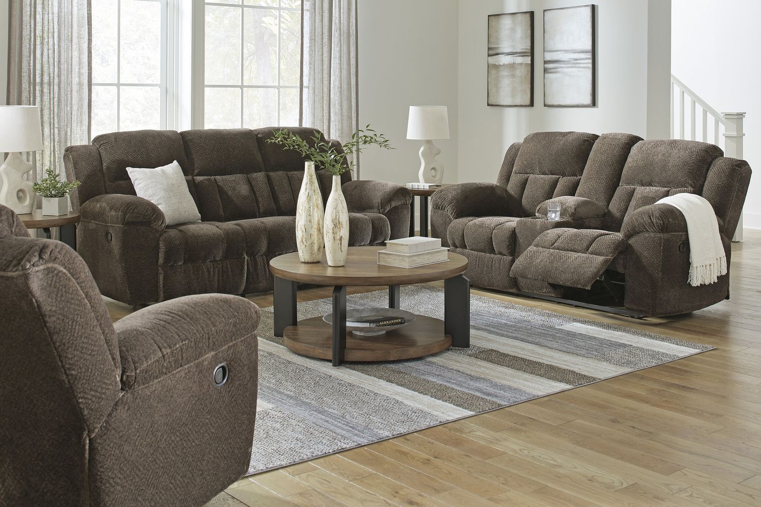 Frohn Reclining Sofa In Chocolate 3740788