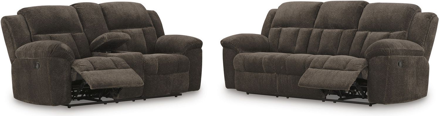 Frohn Reclining Sofa In Chocolate 3740788