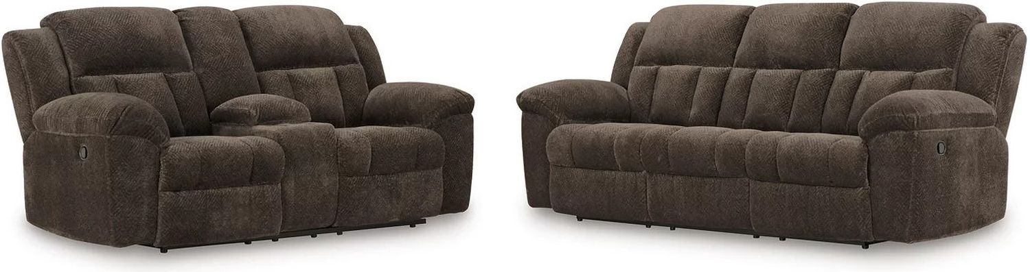 Frohn Reclining Living Room Set In Chocolate 37407U1
