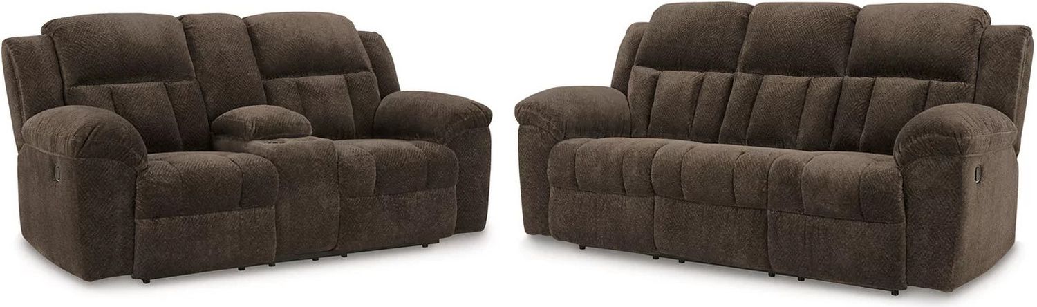 Frohn Reclining Living Room Set In Chocolate 37407U1