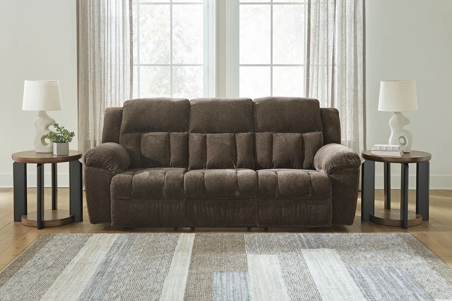 Frohn Reclining Living Room Set In Chocolate 37407U1