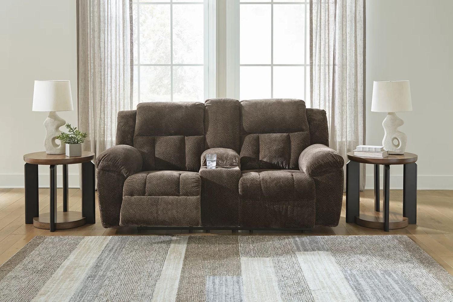 Frohn Reclining Living Room Set In Chocolate 37407U1