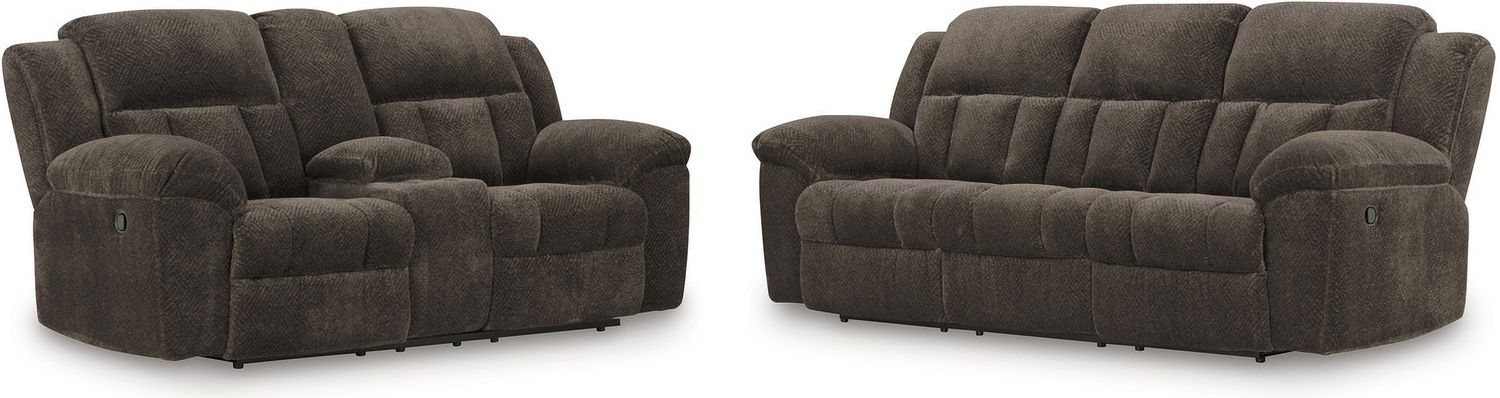 Frohn Reclining Living Room Set In Chocolate 37407U1