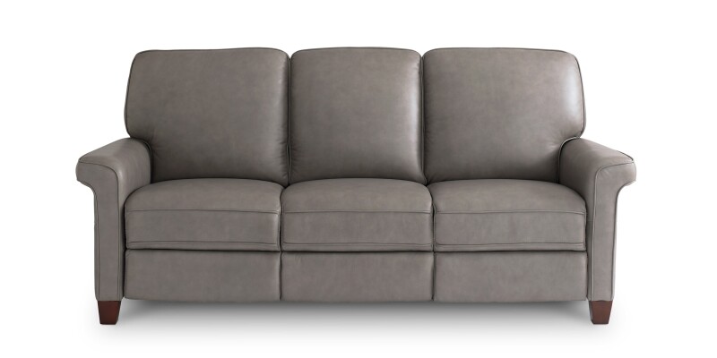 Dixon Leather Roll Club Arm Power Sofa 3744P62G