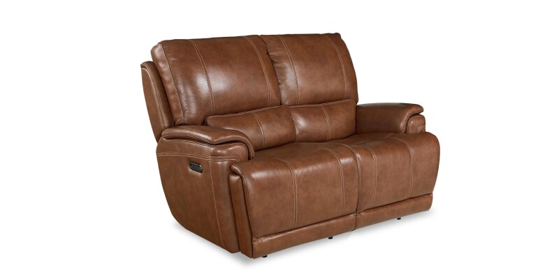 Burlington Leather Power Reclining Loveseat 3749P42U
