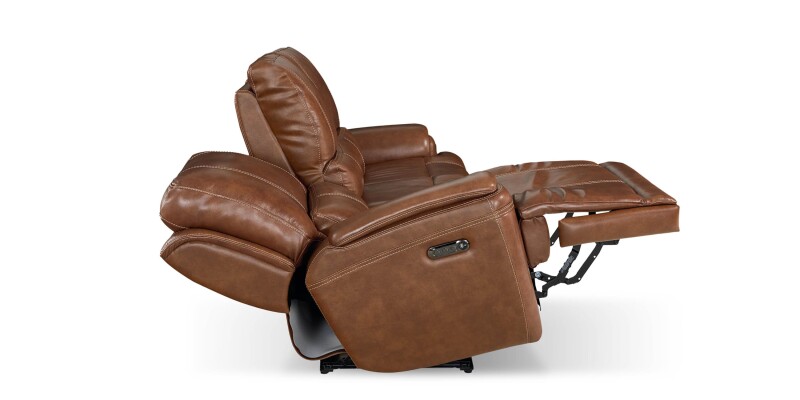 Burlington Leather Power Reclining Loveseat 3749P42U