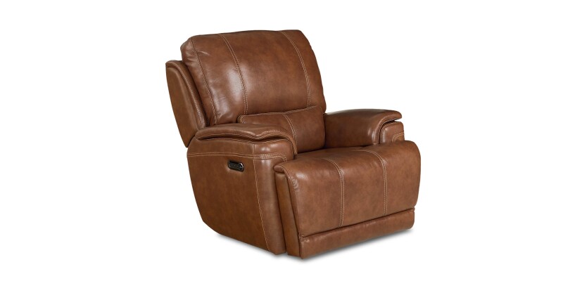 Burlington Leather Lay Flat Power Recliner 3749P9U