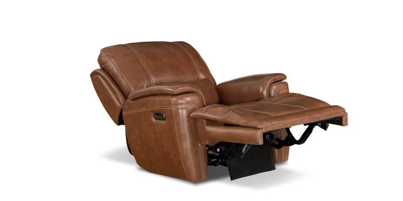 Burlington Leather Lay Flat Power Recliner 3749P9U