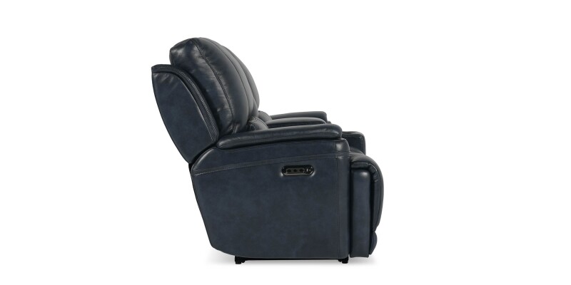 Burlington Leather Power Reclining Loveseat with Center Console 3749PC42N