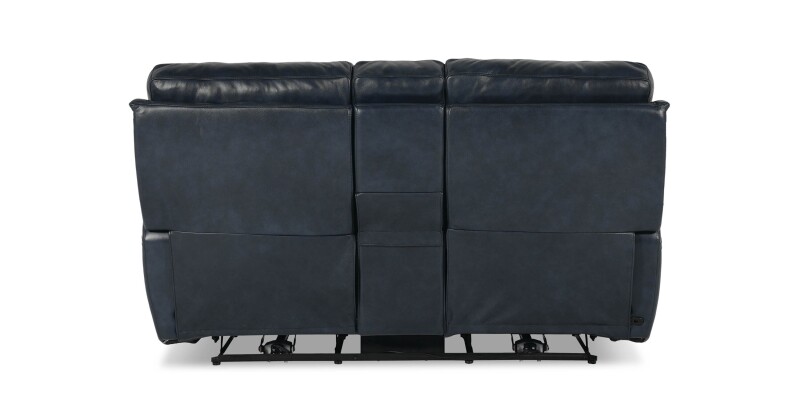 Burlington Leather Power Reclining Loveseat with Center Console 3749PC42N