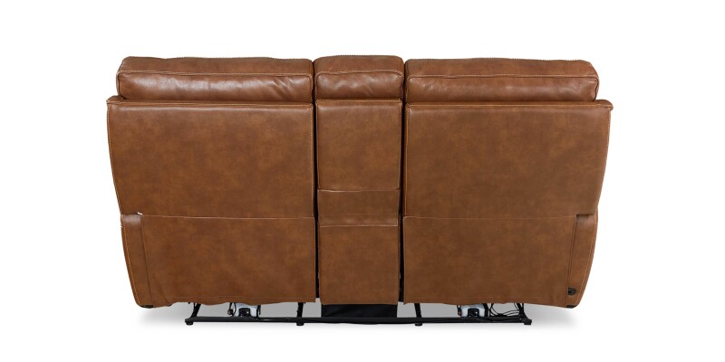 Burlington Leather Power Reclining Loveseat with Center Console 3749PC42U