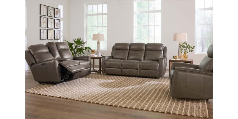 Douglas Leather Power Reclining Sofa 3793P62S
