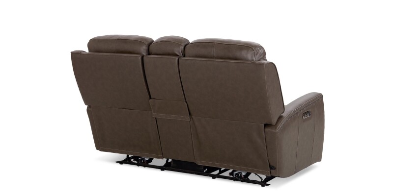Douglas Leather Power Reclining Loveseat with Center Console 3793PC42S
