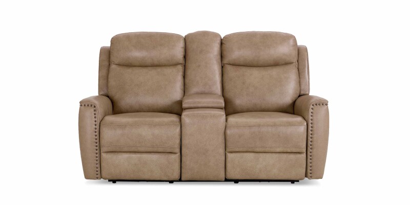 Douglas Leather Power Reclining Loveseat with Center Console 3793PC42W