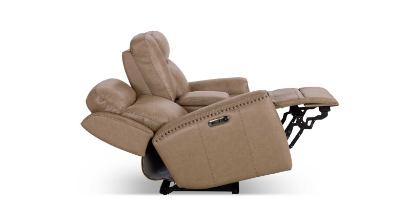 Douglas Leather Power Reclining Loveseat with Center Console 3793PC42W