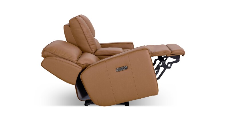 Raymond Leather Power Reclining Loveseat with Center Console 3795PC42A