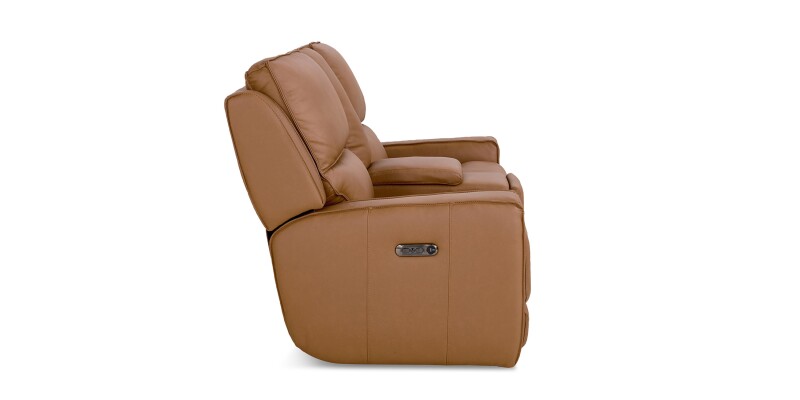Raymond Leather Power Reclining Loveseat with Center Console 3795PC42A