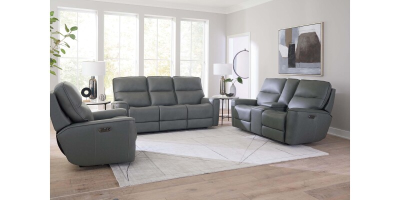 Kenneth Leather Power Reclining Loveseat with Center Console 3797PC42G