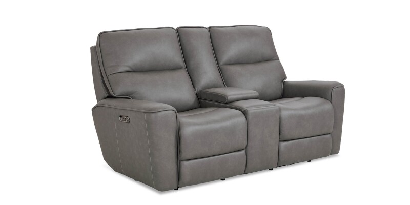 Kenneth Leather Power Reclining Loveseat with Center Console 3797PC42G
