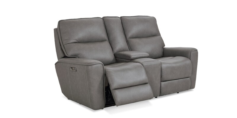 Kenneth Leather Power Reclining Loveseat with Center Console 3797PC42G
