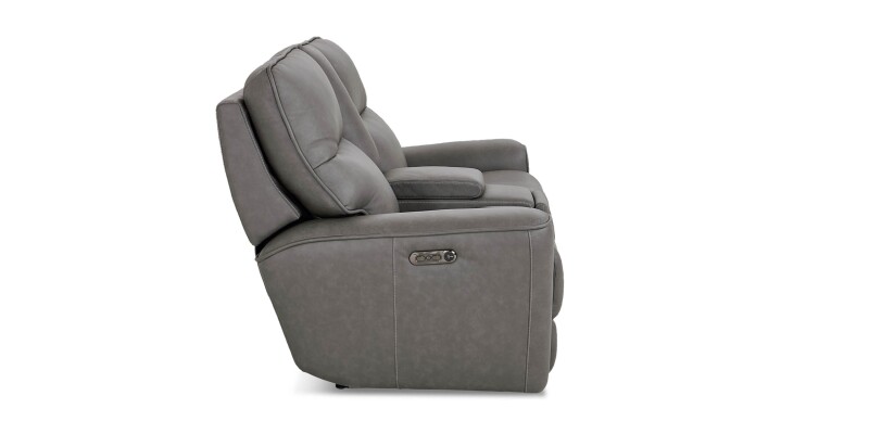 Kenneth Leather Power Reclining Loveseat with Center Console 3797PC42G