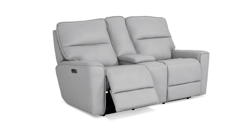 Kenneth Leather Power Reclining Loveseat with Center Console 3797PC42M