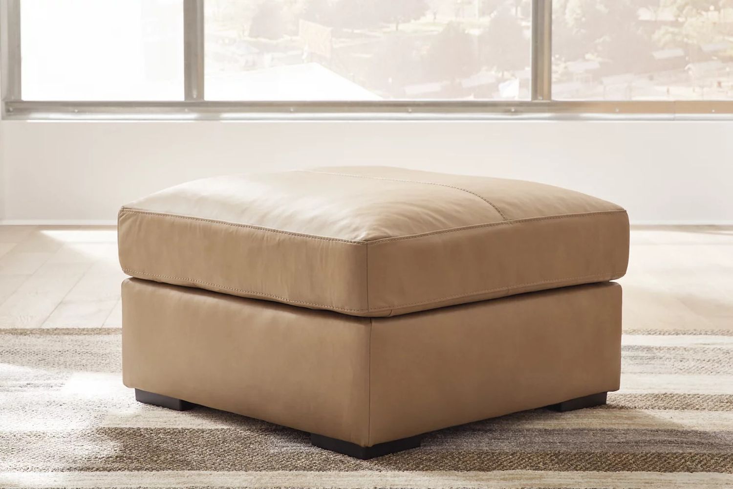 Bandon Oversized Accent Ottoman In Toffee 3800608