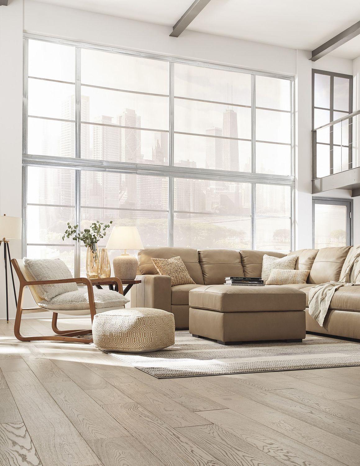 Bandon Oversized Accent Ottoman In Toffee 3800608