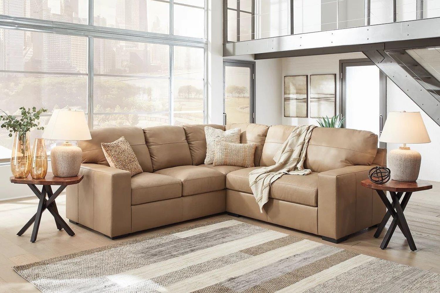 Bandon 2-Piece LAF Sectional In Toffee 38006S1
