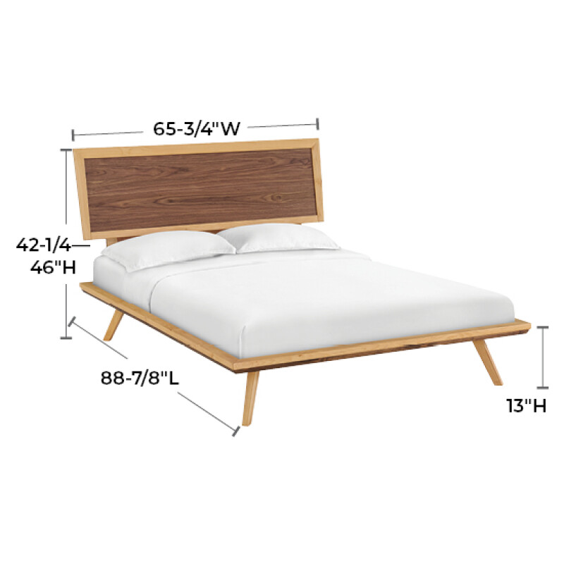 3800 Addison Queen Adjustable Headboard Platform Bed 3800DUET