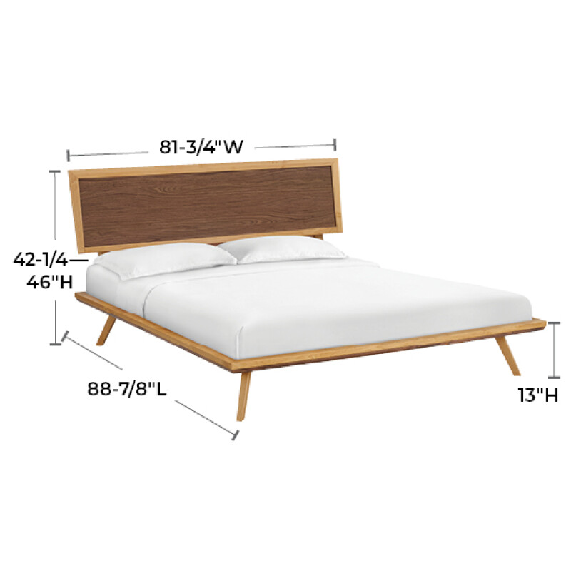 3804 Addison King Adjustable Headboard Platform Bed 3804DUET