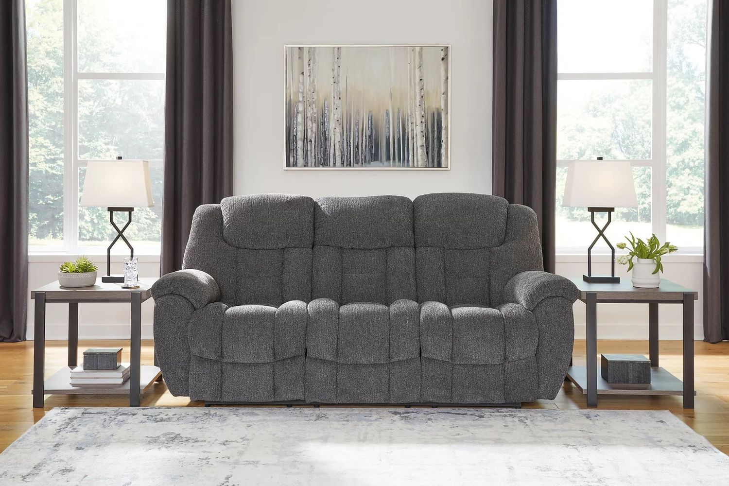Foreside Reclining Sofa In Charcoal 3810488