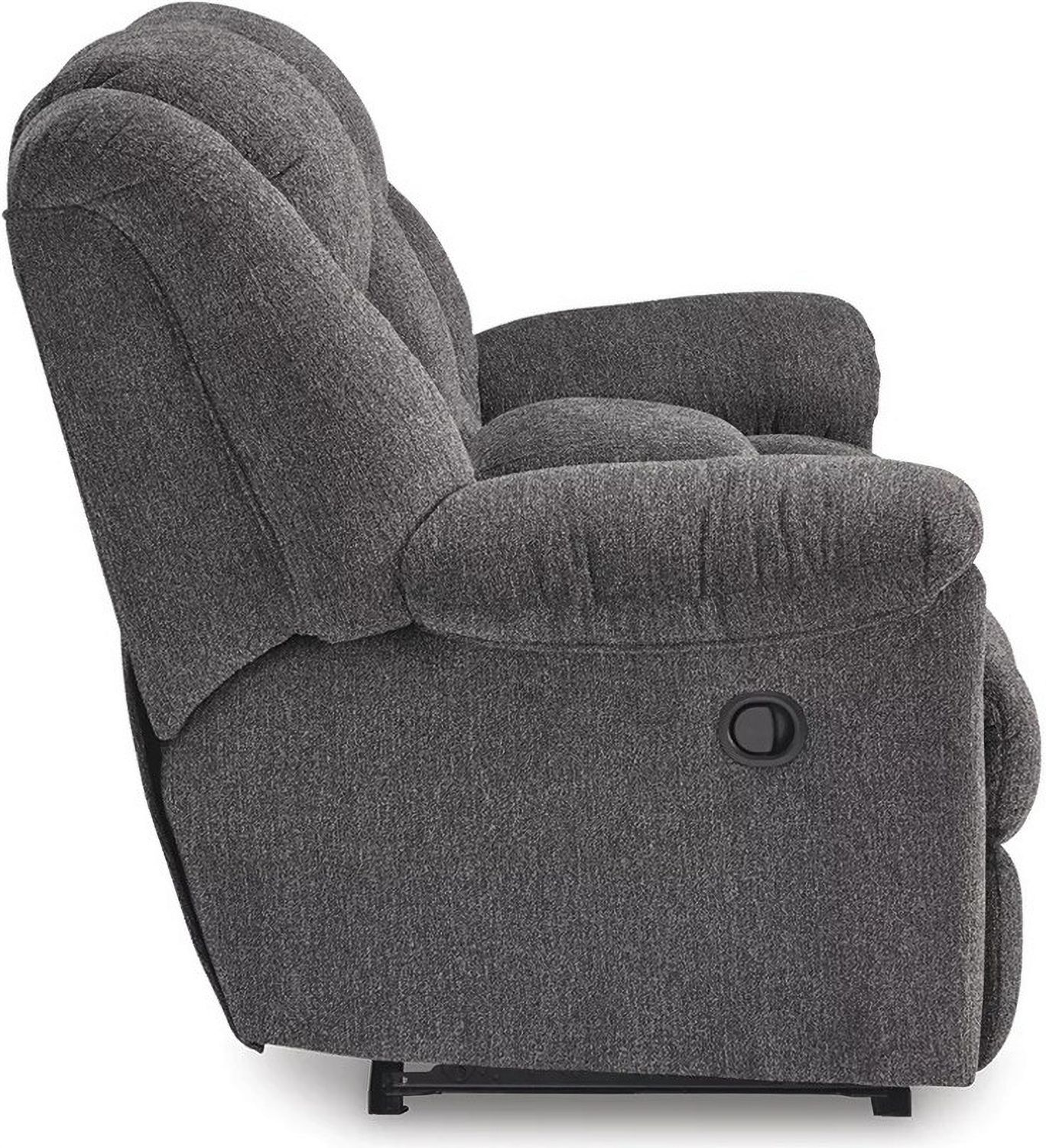 Foreside Reclining Loveseat with Console In Charcoal 3810494