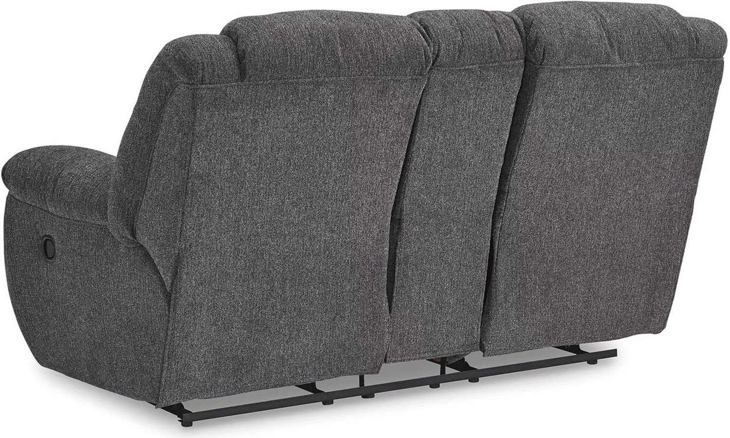 Foreside Reclining Loveseat with Console In Charcoal 3810494