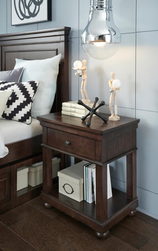 3814 Canterbury 2.0 LK Open Night Stand Cherry Finish 38143101