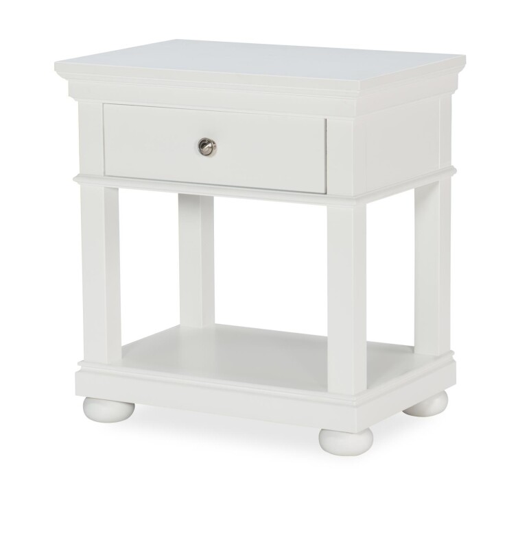 3815 Canterbury 2.0 LK Open Night Stand White Finish 38153101