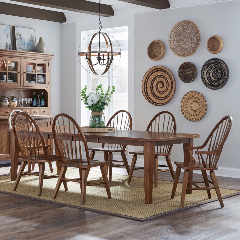 Hearthstone Ridge 7 Piece Rectangular Table Set 382DR7RLS